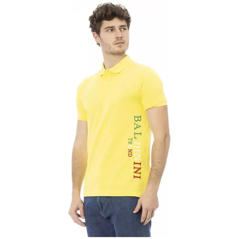 Baldinini Trend Yellow Cotton Polo Shirt