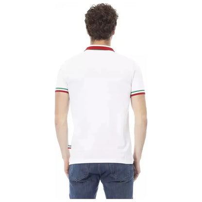 Baldinini Trend White Cotton Men Polo Shirt