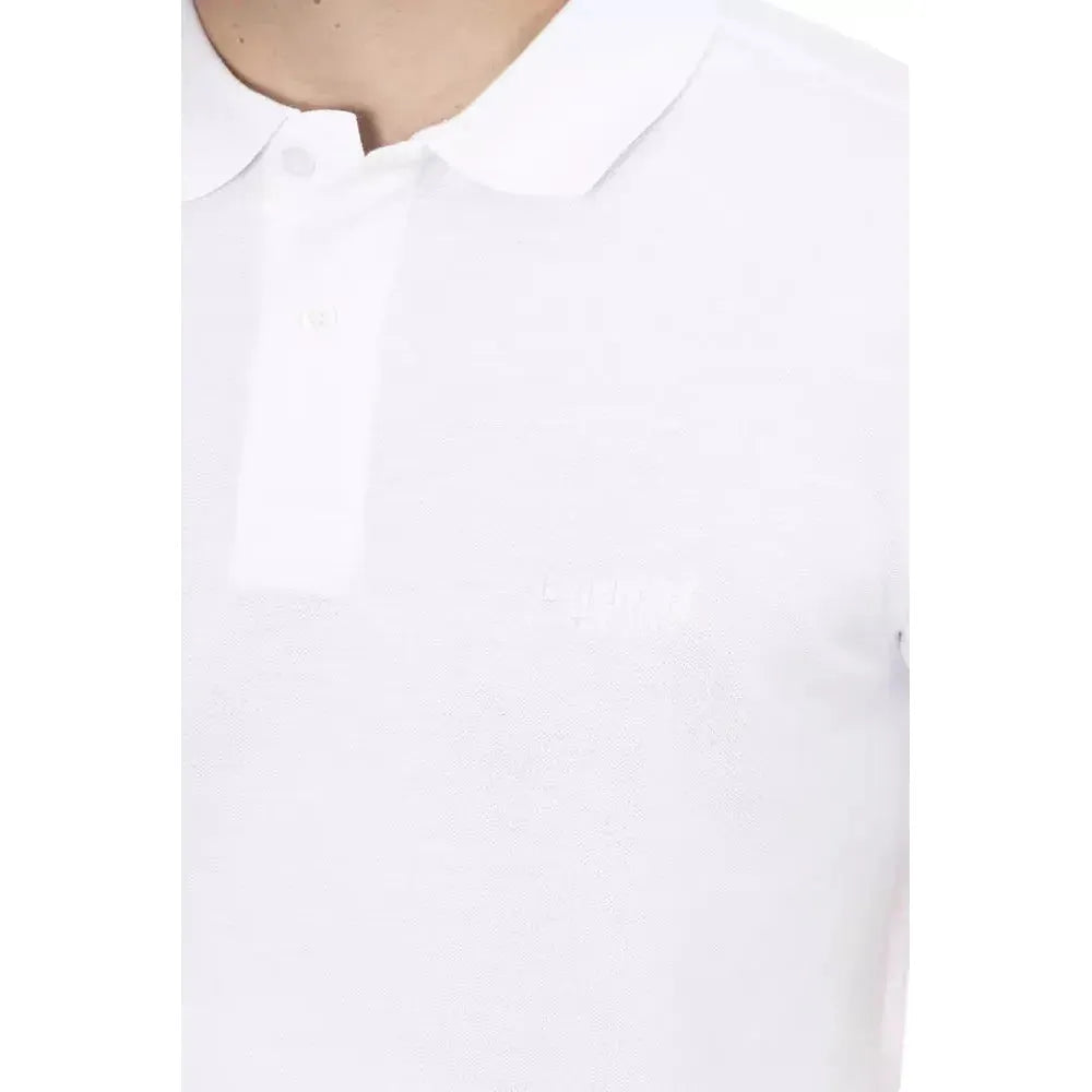 Baldinini Trend White Cotton Men Polo Shirt