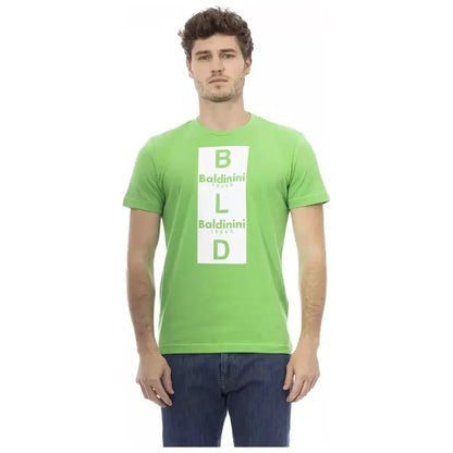 Baldinini Trend Green Cotton Men T-Shirt