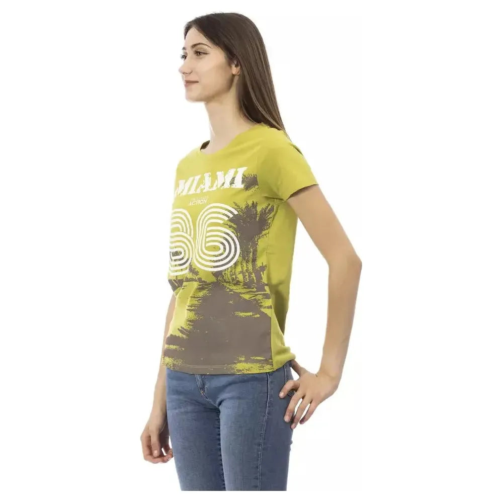 Trussardi Action Green Cotton T-Shirt