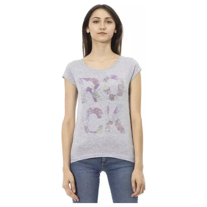 Trussardi Action Gray Cotton Women T-Shirt