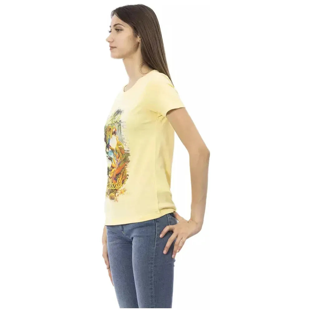 Trussardi Action Yellow Cotton T-Shirt