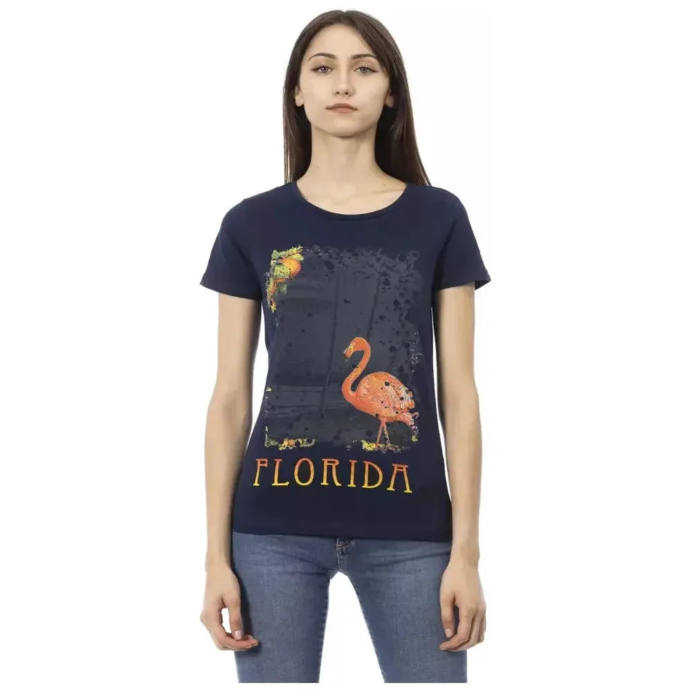 Trussardi Action Blue Cotton Women T-Shirt