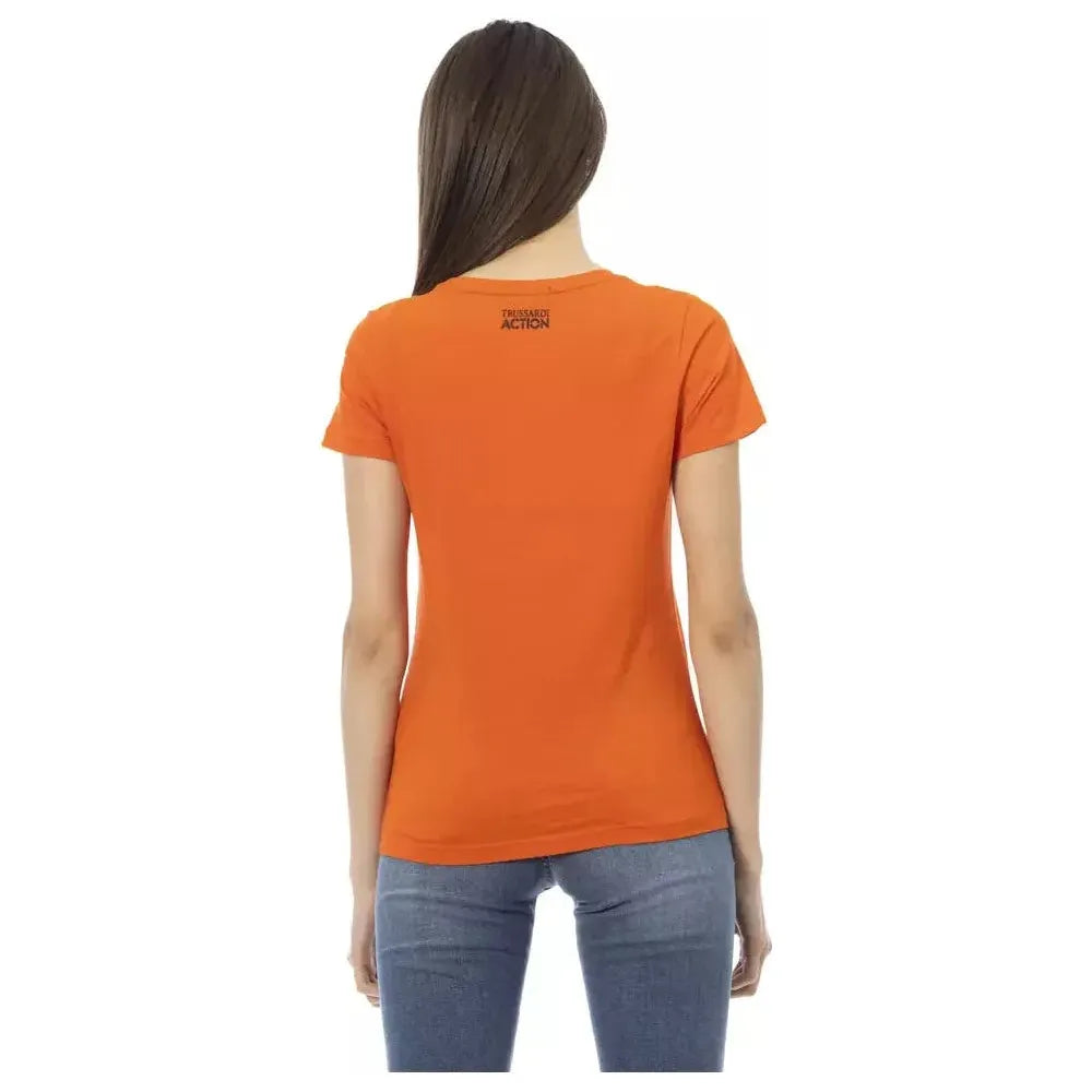Trussardi Action Orange Cotton T-Shirt