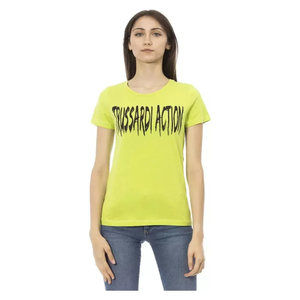 Trussardi Action Green Cotton T-Shirt