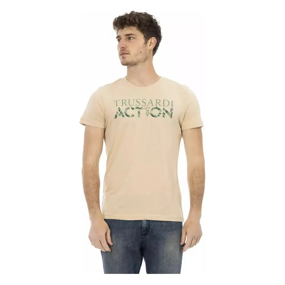 Trussardi Action Beige Cotton T-Shirt
