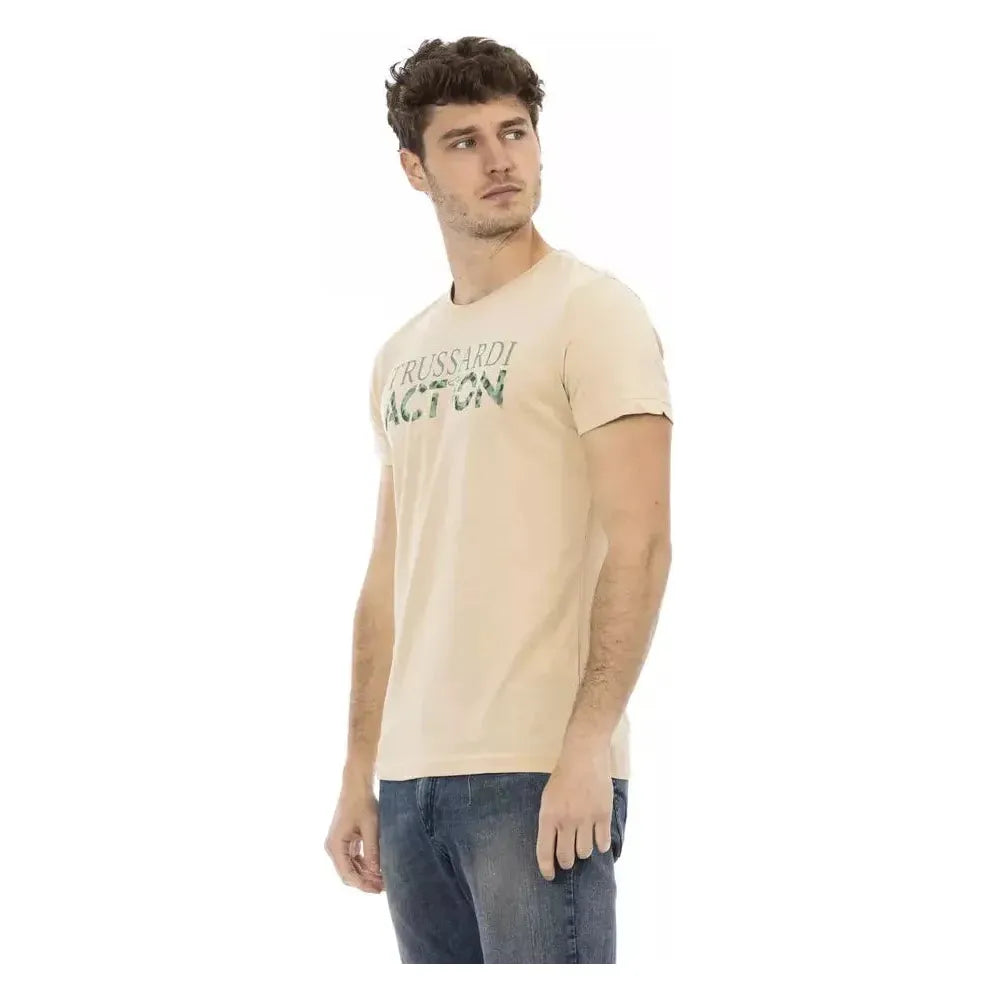 Trussardi Action Beige Cotton T-Shirt