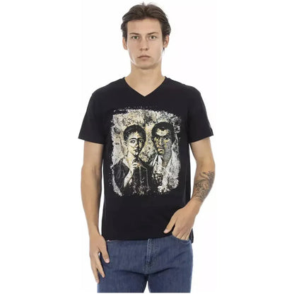 Trussardi Action Black Cotton Men T-Shirt