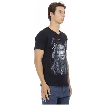 Trussardi Action Black Cotton Men T-Shirt