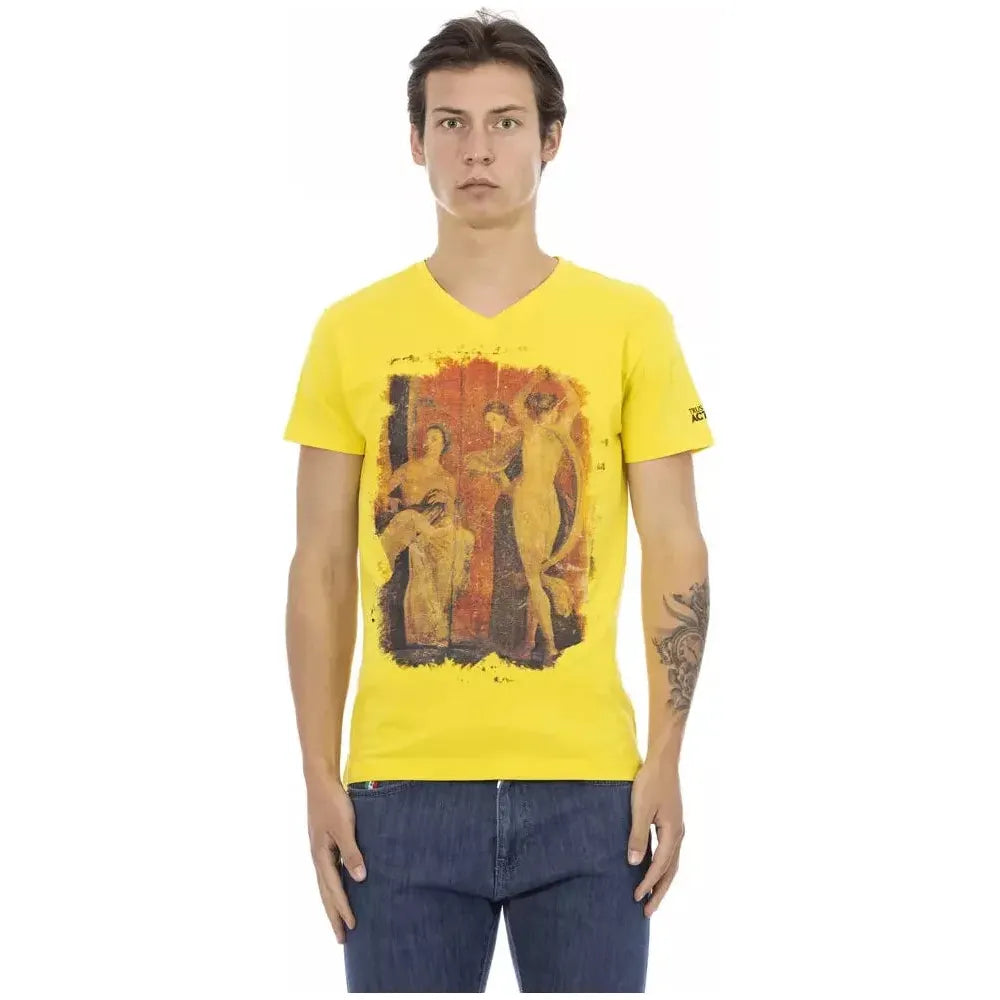 Trussardi Action Yellow Cotton T-Shirt