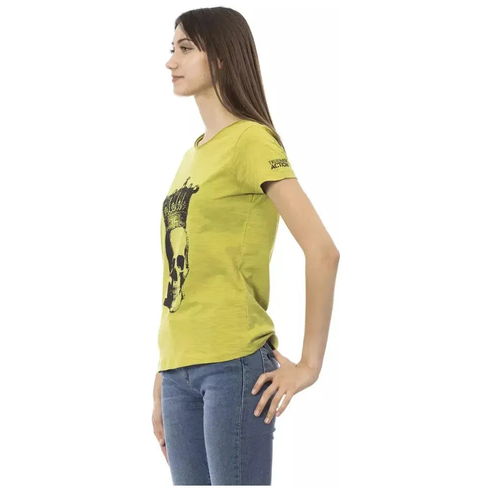 Trussardi Action Green Cotton T-Shirt
