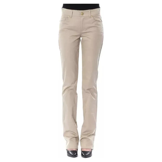 BYBLOS Beige Cotton Women Pant