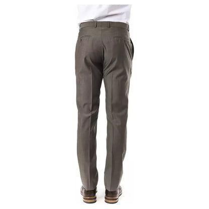 Uominitaliani Gray Wool Men Suit Pant