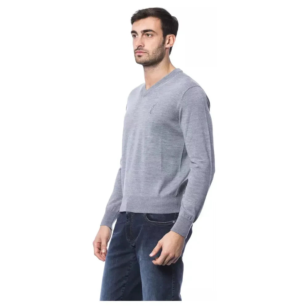 Billionaire Italian Couture Gray Merino Wool Sweater