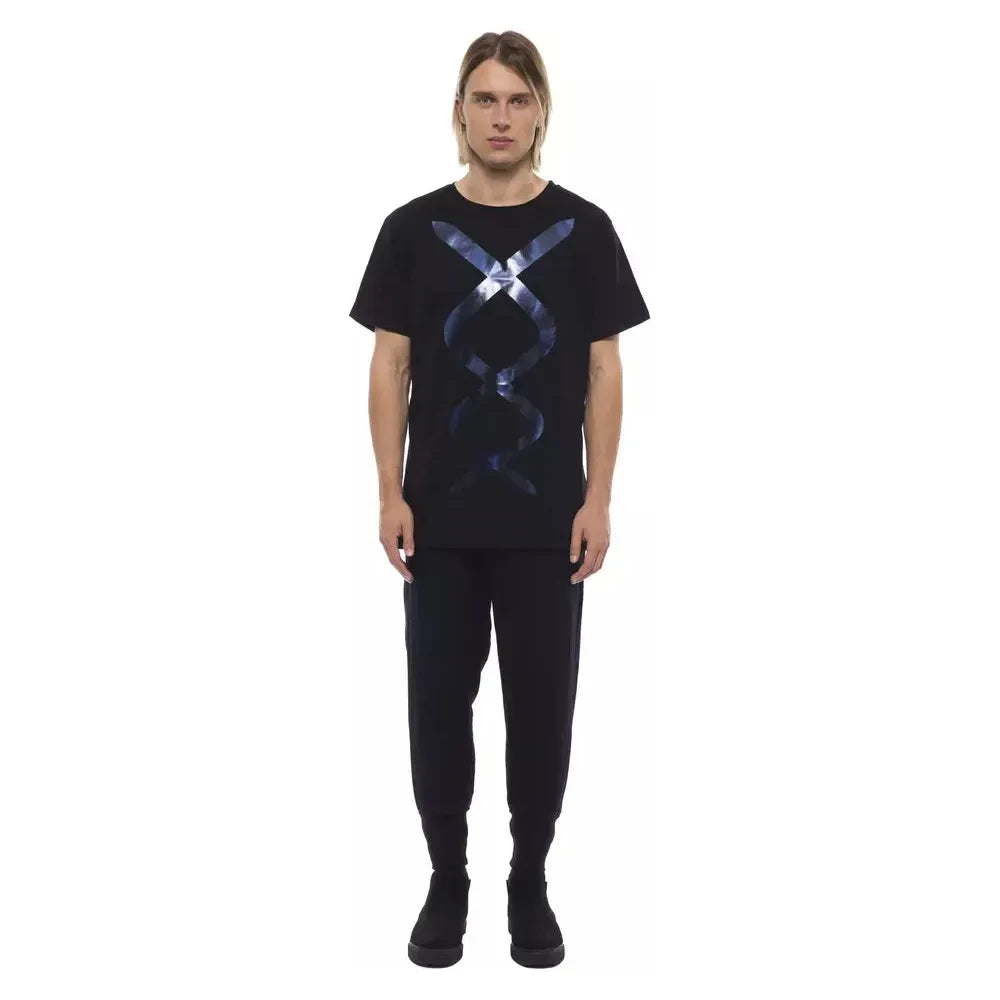 Nicolo Tonetto Black Cotton Men T-Shirt