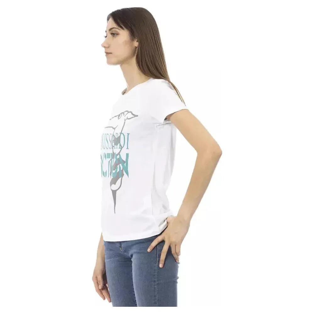Trussardi Action White Cotton Women T-Shirt