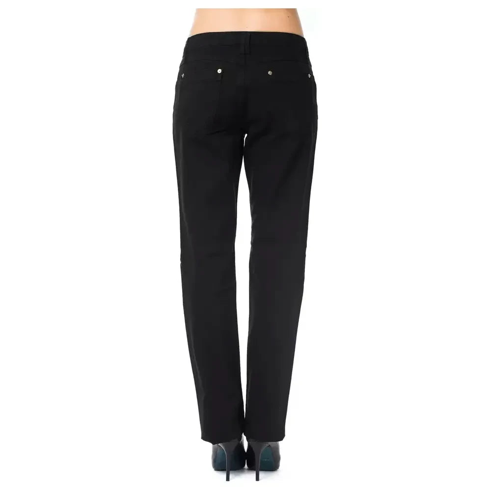 Ungaro Fever Black Cotton Women's Pants