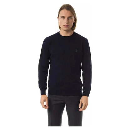 Uominitaliani Blue Merino Wool Men's Sweater