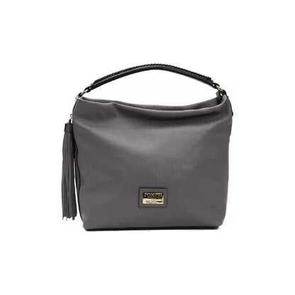 Pompei Donatella Gray Leather Women Shoulder Bag WOMAN SHOULDER BAGS