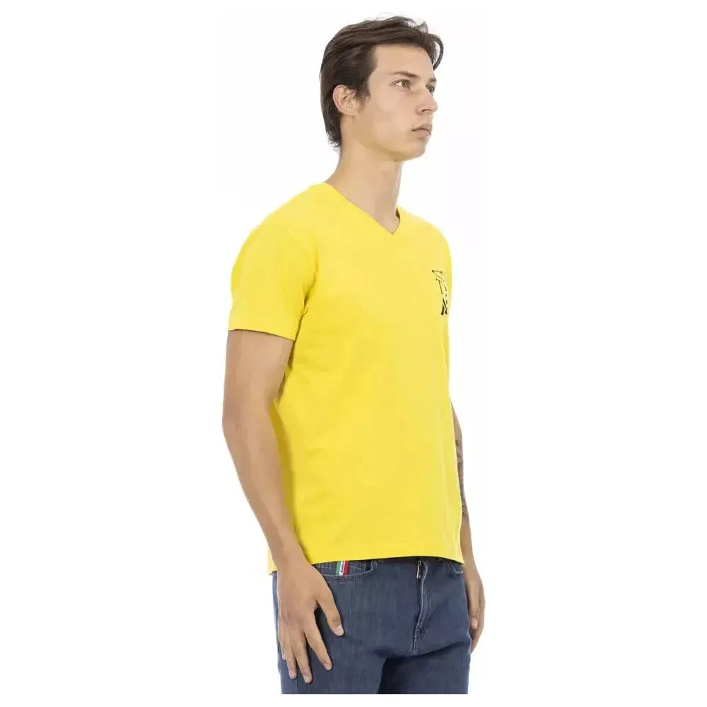Trussardi Action Yellow Cotton T-Shirt