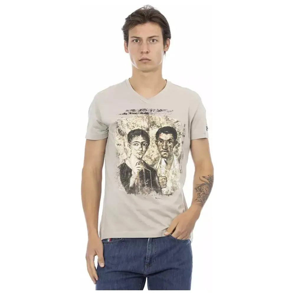 Trussardi Action Beige Cotton T-Shirt