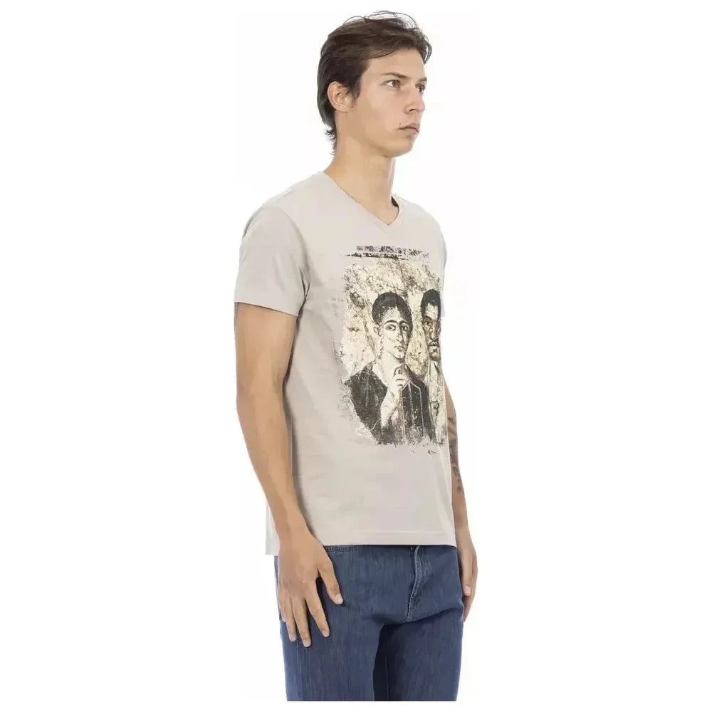 Trussardi Action Beige Cotton T-Shirt