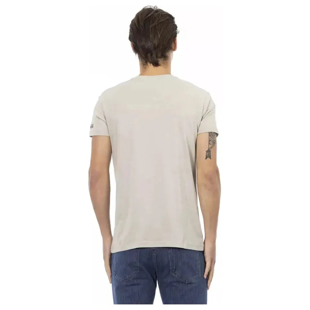Trussardi Action Beige Cotton T-Shirt