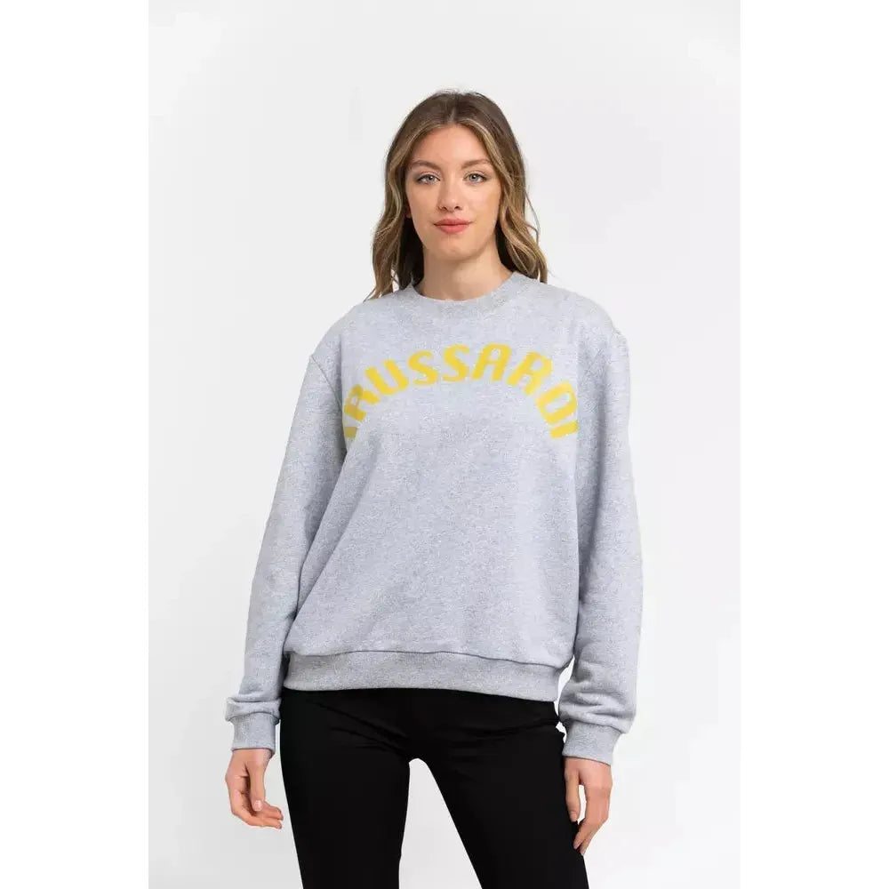 Trussardi Gray Cotton Sweatshirt