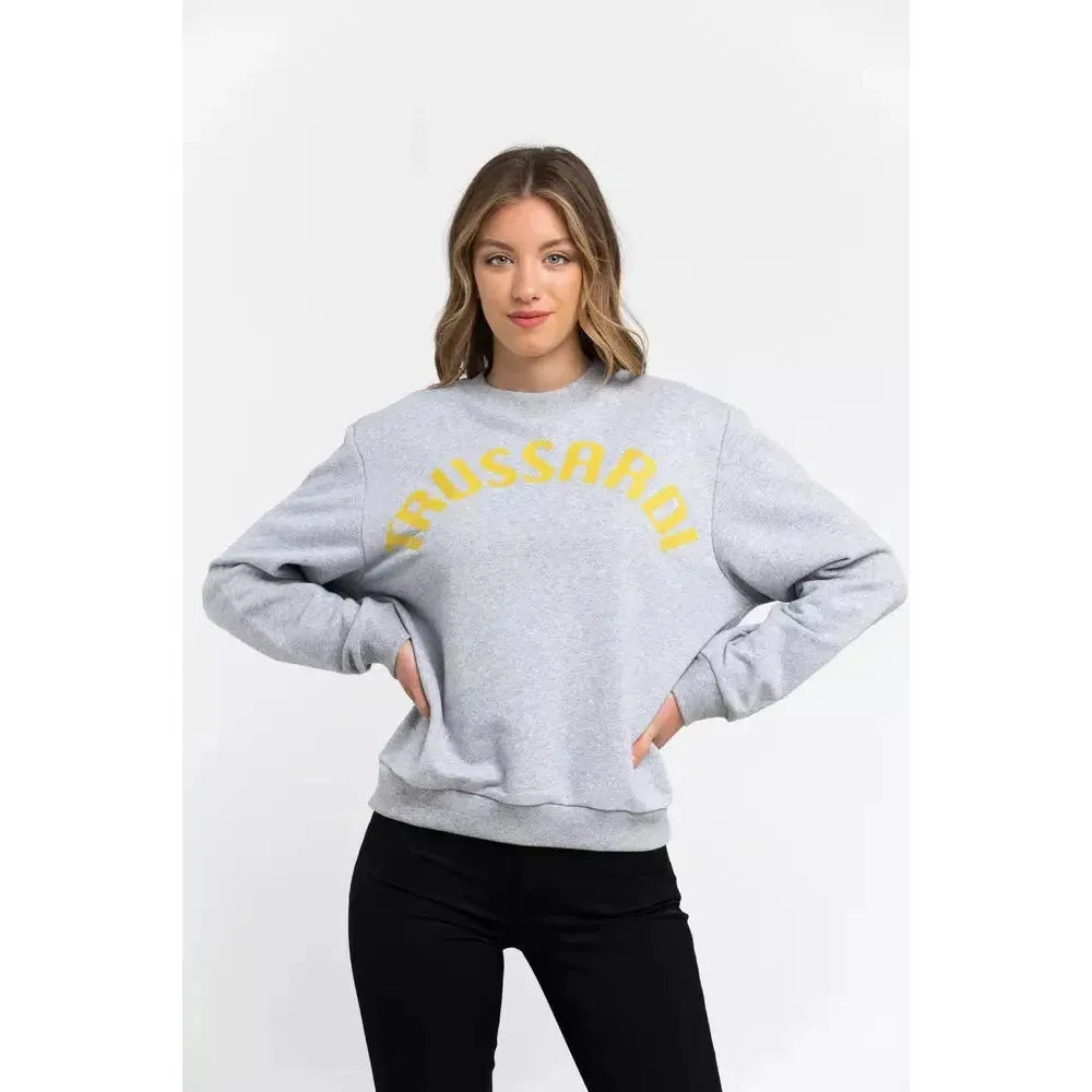 Trussardi Gray Cotton Sweatshirt
