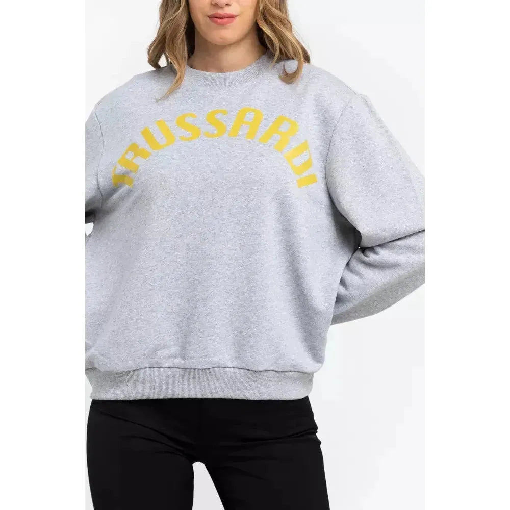 Trussardi Gray Cotton Sweatshirt