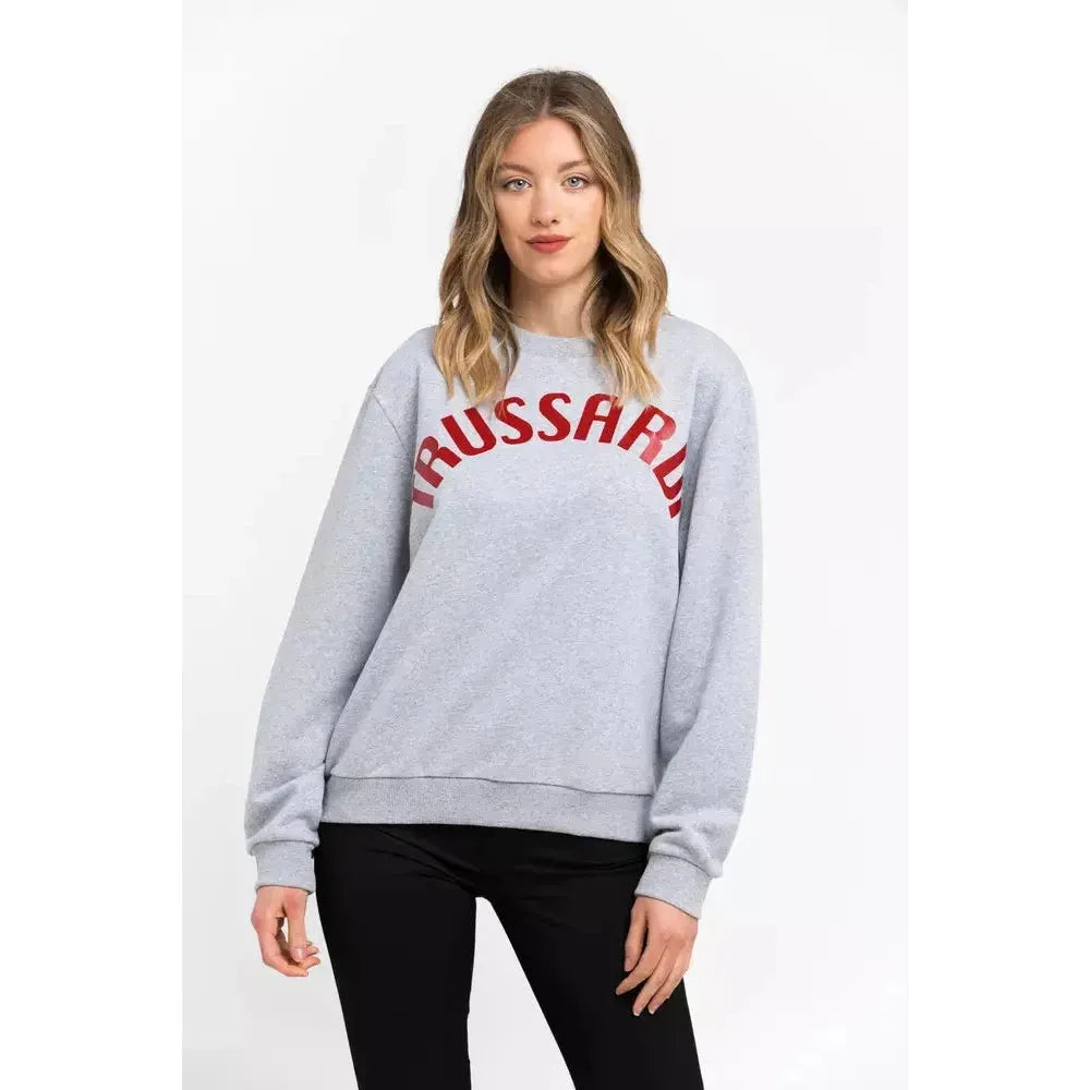 Trussardi Gray Cotton Sweatshirt
