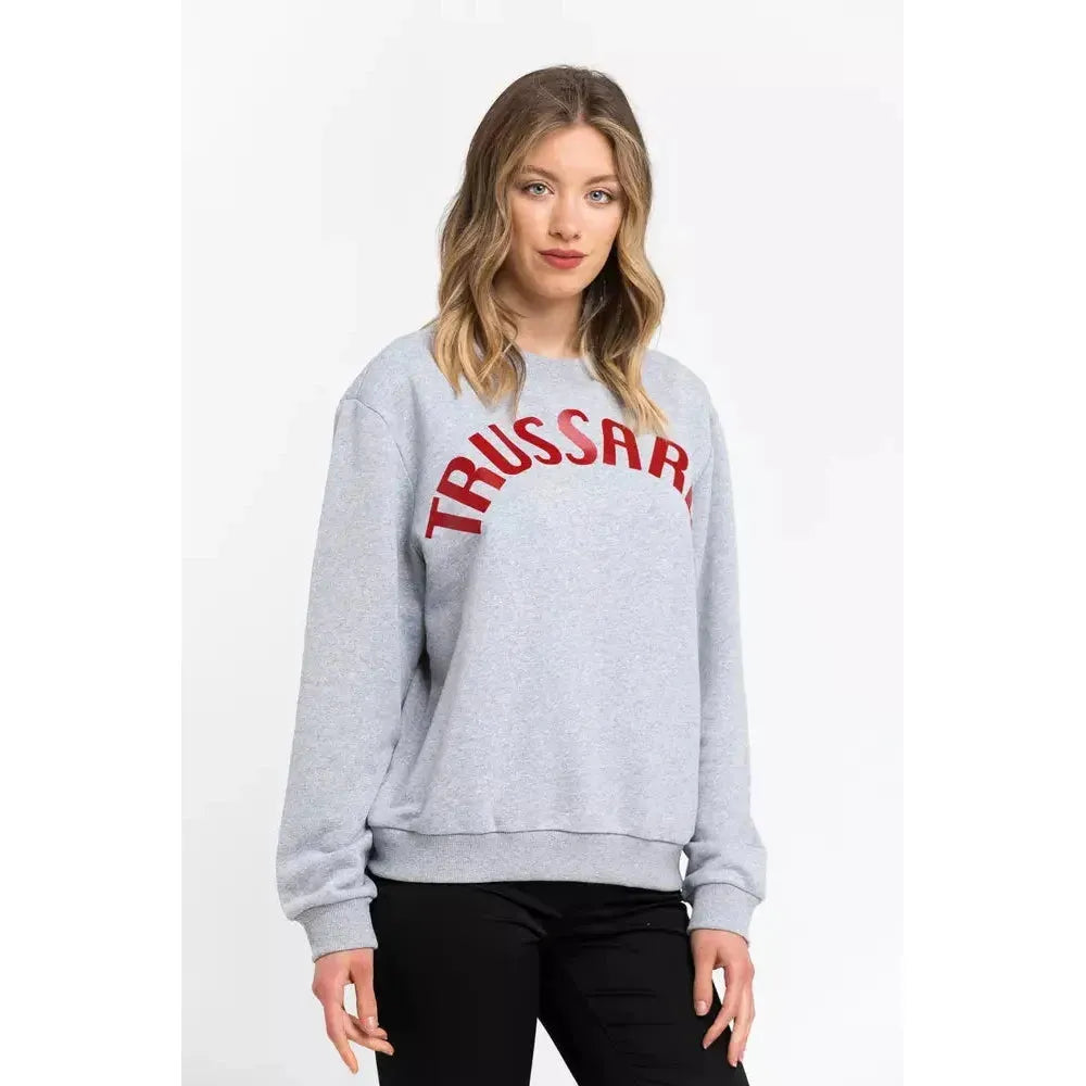 Trussardi Gray Cotton Sweatshirt