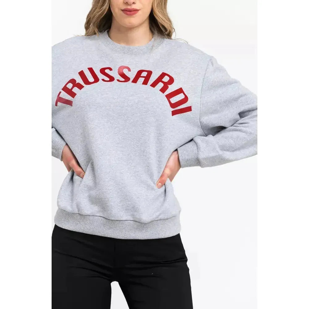 Trussardi Gray Cotton Sweatshirt