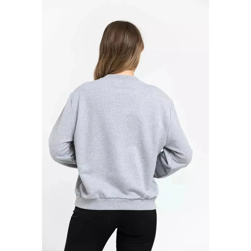 Trussardi Gray Cotton Sweatshirt
