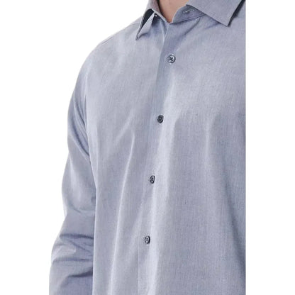 Bagutta Gray Cotton Men Shirt