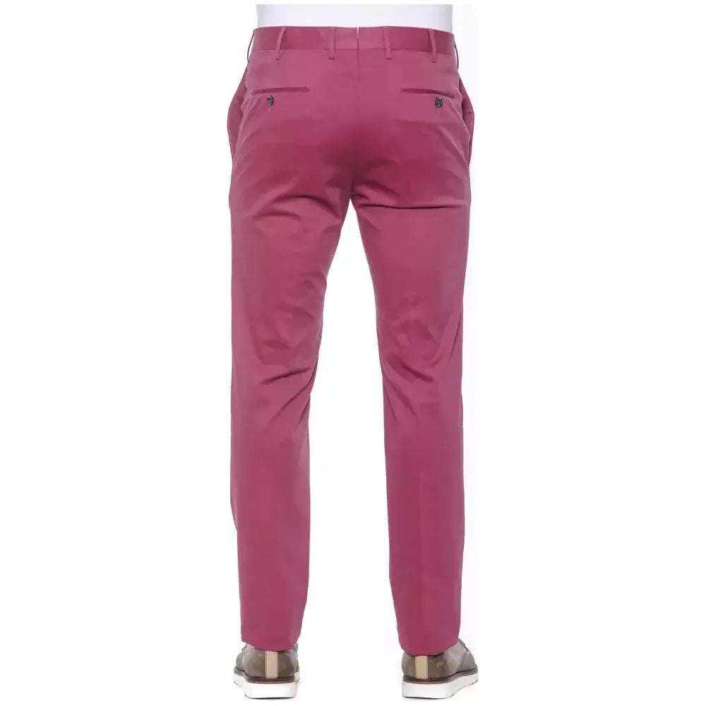 PT Torino Fuchsia Cotton Men Trouser