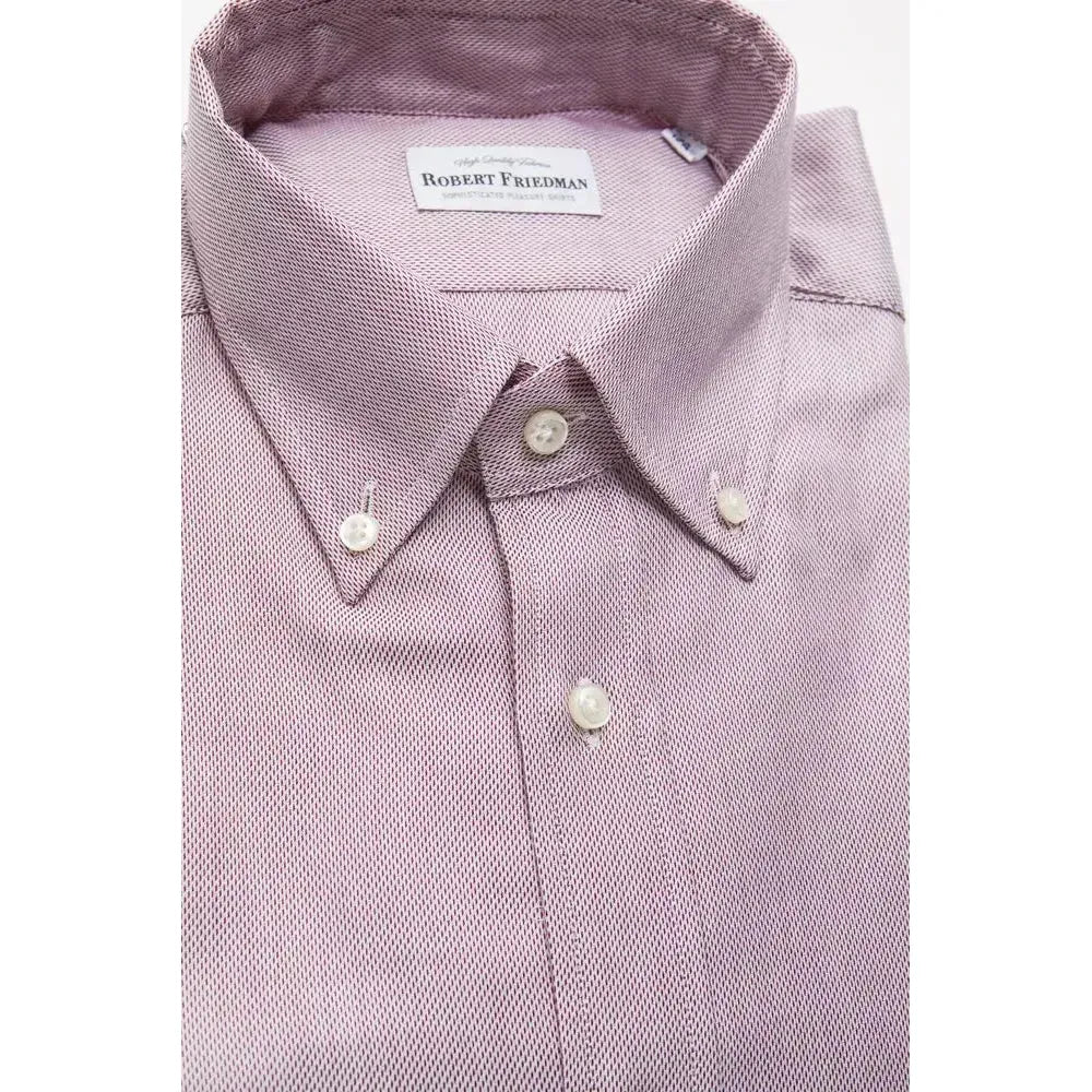 Robert Friedman Red Cotton Men Shirt