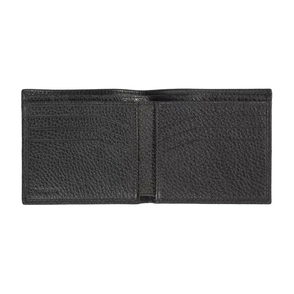 Trussardi Black Leather Men Wallet