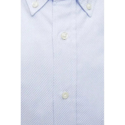Robert Friedman Light Blue Cotton Men Shirt