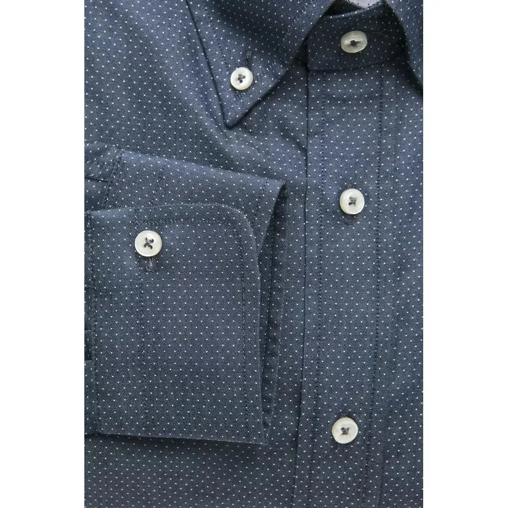 Robert Friedman Blue Cotton Men Shirt
