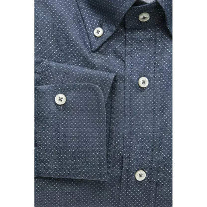 Robert Friedman Blue Cotton Men Shirt