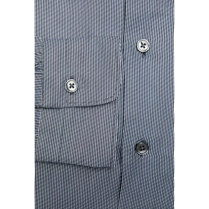 Robert Friedman Blue Cotton Men Shirt