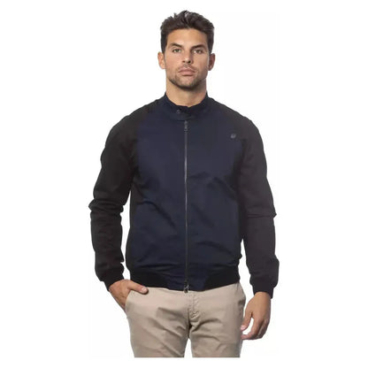 Verri Blue Cotton Men's Bomber Jacket 1728,67345744032,Blue,Bombers - Jackets & Coats - Clothing,Clothing,IT46 | S,IT52 | XL,IT56 | 3XL,Jackets & Coats - Clothing,Jackets - Men - Clothing,Men,Men - Clothing,New with tags,Verri