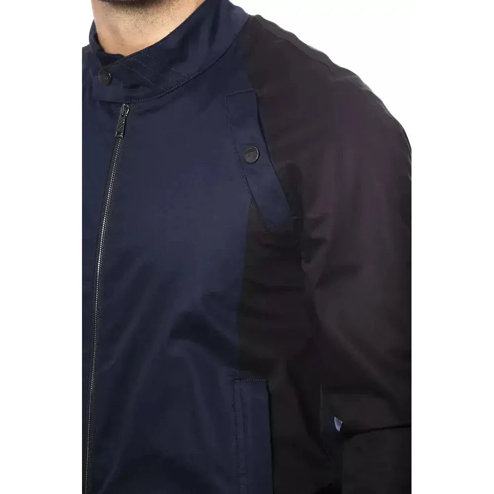 Verri Blue Cotton Men's Bomber Jacket 1728,67345744032,Blue,Bombers - Jackets & Coats - Clothing,Clothing,IT46 | S,IT52 | XL,IT56 | 3XL,Jackets & Coats - Clothing,Jackets - Men - Clothing,Men,Men - Clothing,New with tags,Verri
