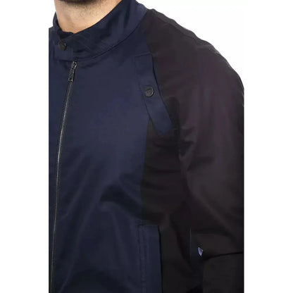 Verri Blue Cotton Men's Bomber Jacket 1728,67345744032,Blue,Bombers - Jackets & Coats - Clothing,Clothing,IT46 | S,IT52 | XL,IT56 | 3XL,Jackets & Coats - Clothing,Jackets - Men - Clothing,Men,Men - Clothing,New with tags,Verri