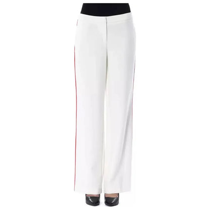 BYBLOS White Polyester Women Pant Jeans & Pants