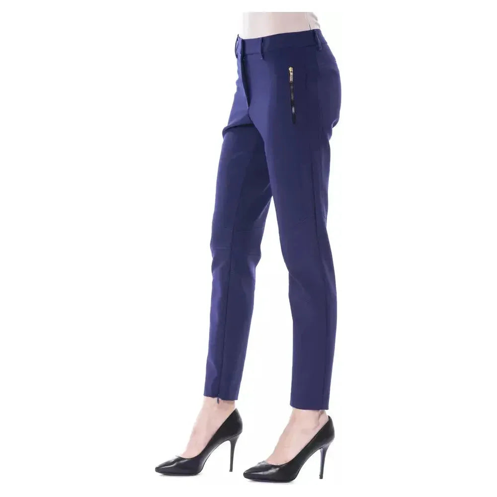 BYBLOS Blue Polyester Pant