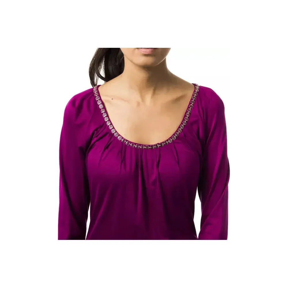 BYBLOS Purple Viscose T-Shirt