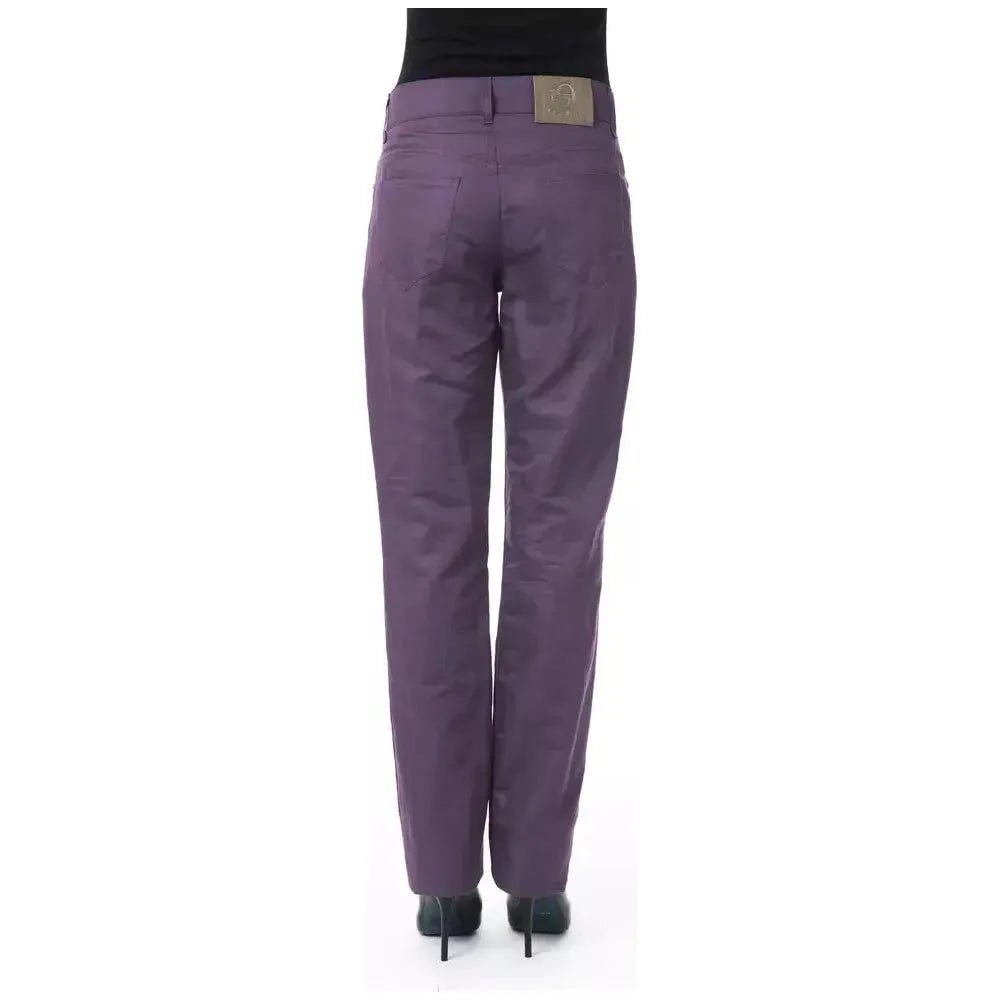 BYBLOS Purple Cotton Women's Pants